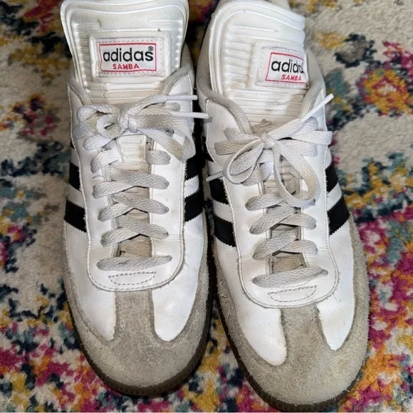 adidas Samba Used Indoor futbol shoe Men's 9 in white and black - Picture 3 of 7